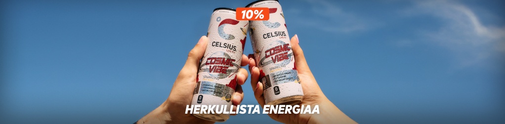 10 % koko Celsiuksen valikoimasta